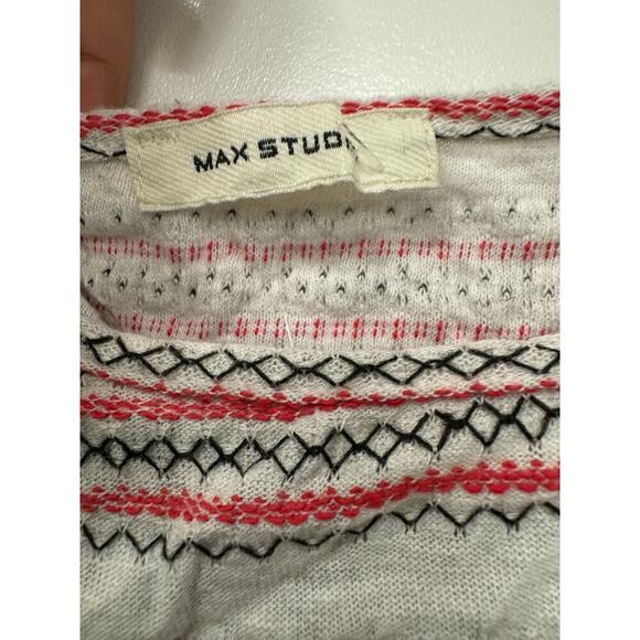 Max Studio Cotton Sleeveless White Dress with Embroidery Size Medium - Picture 7 of 7